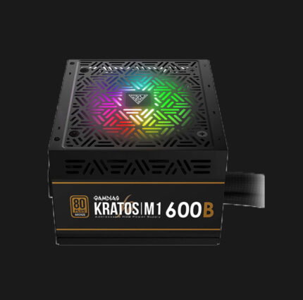 Gamdias Kratos M1-600B RGB 600 WATT 80 Plus Bronz Power Supply